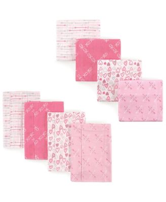 Luvable Friends Infant Cotton Flannel Burp Cloths and Receiving Blankets 8-Piece One Size - Love 35$
