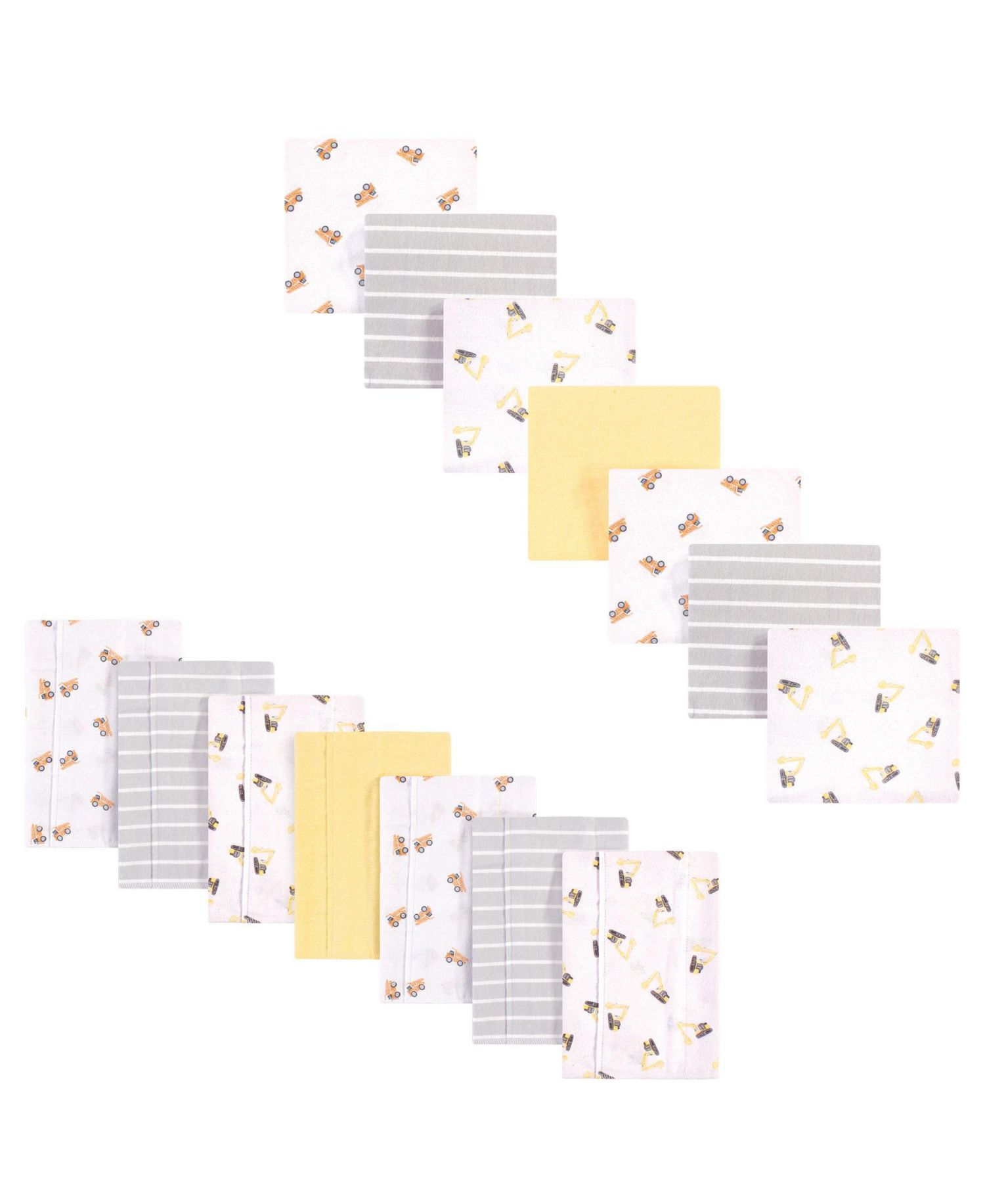 Cotton Flannel Burp Cloths and Receiving Blankets, 14-Piece