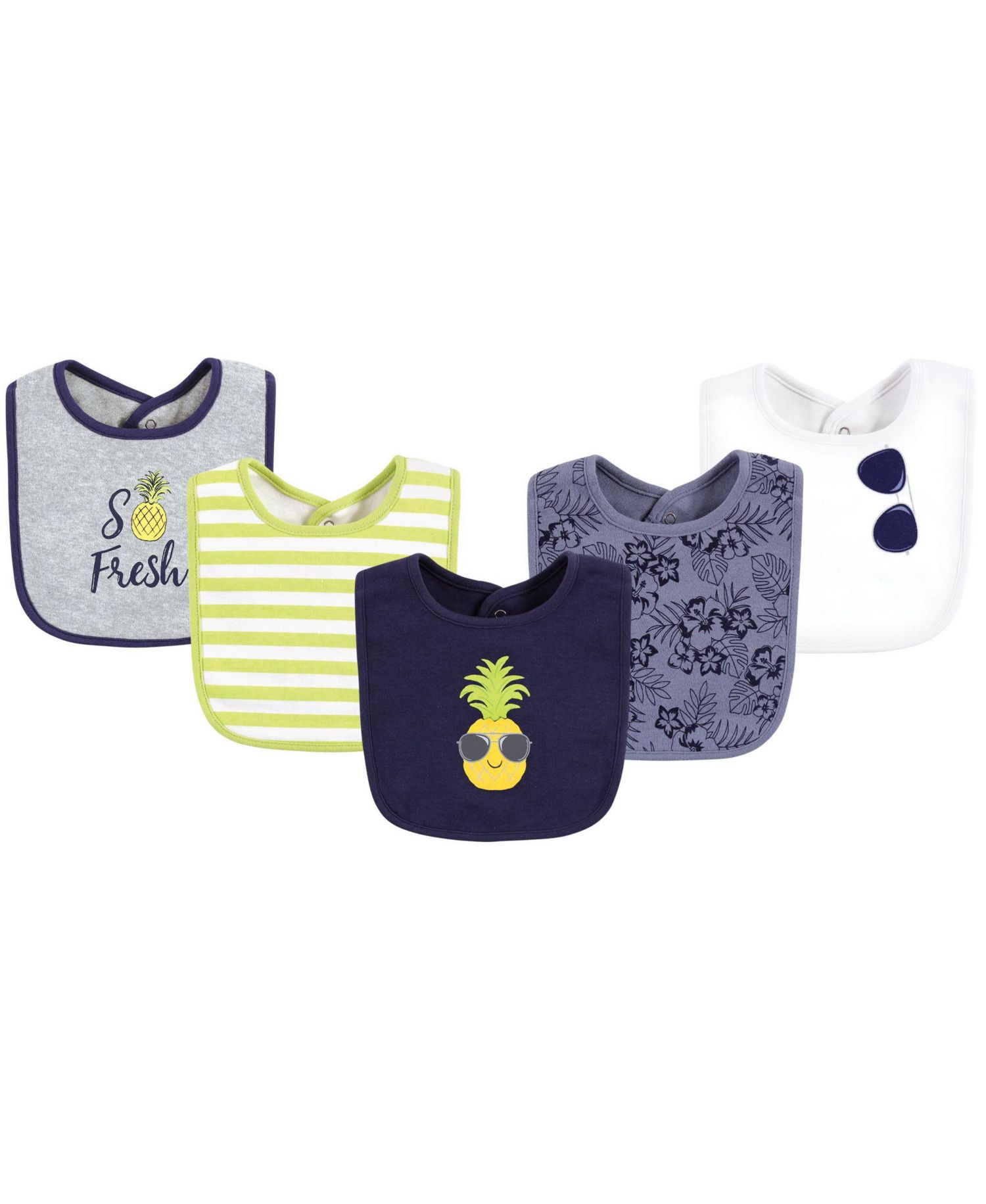 Boys 5Pk Interlock Bibs