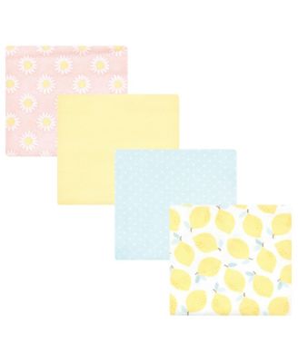 Girls 4Pk Flannel Receiving Blanket (Cotton Poly)