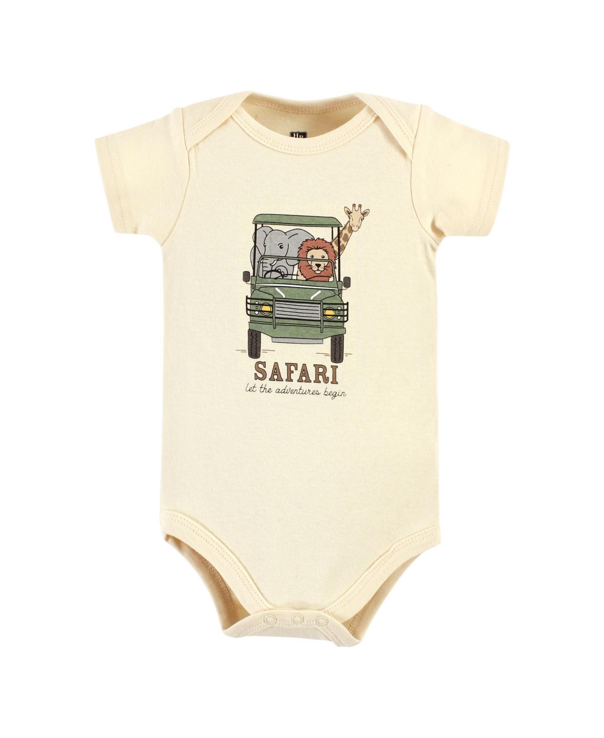 Hudson Baby Baby Boys Cotton Bodysuit and Pant Set,- Going on safari short sleeve