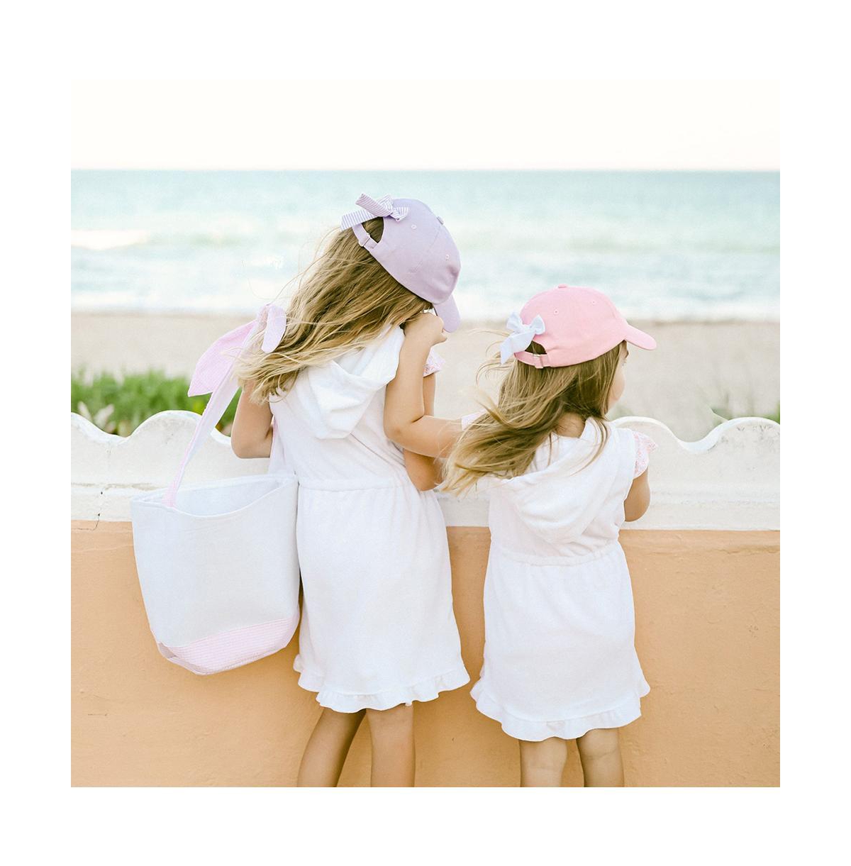 Bits & Bows Girls Girls Lilly Lavender Bow Baseball Hat -pastel purple