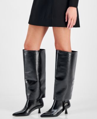 Women's Monica Wide-Calf Pointed-Toe Dress Boots Extended Sizes 9-14