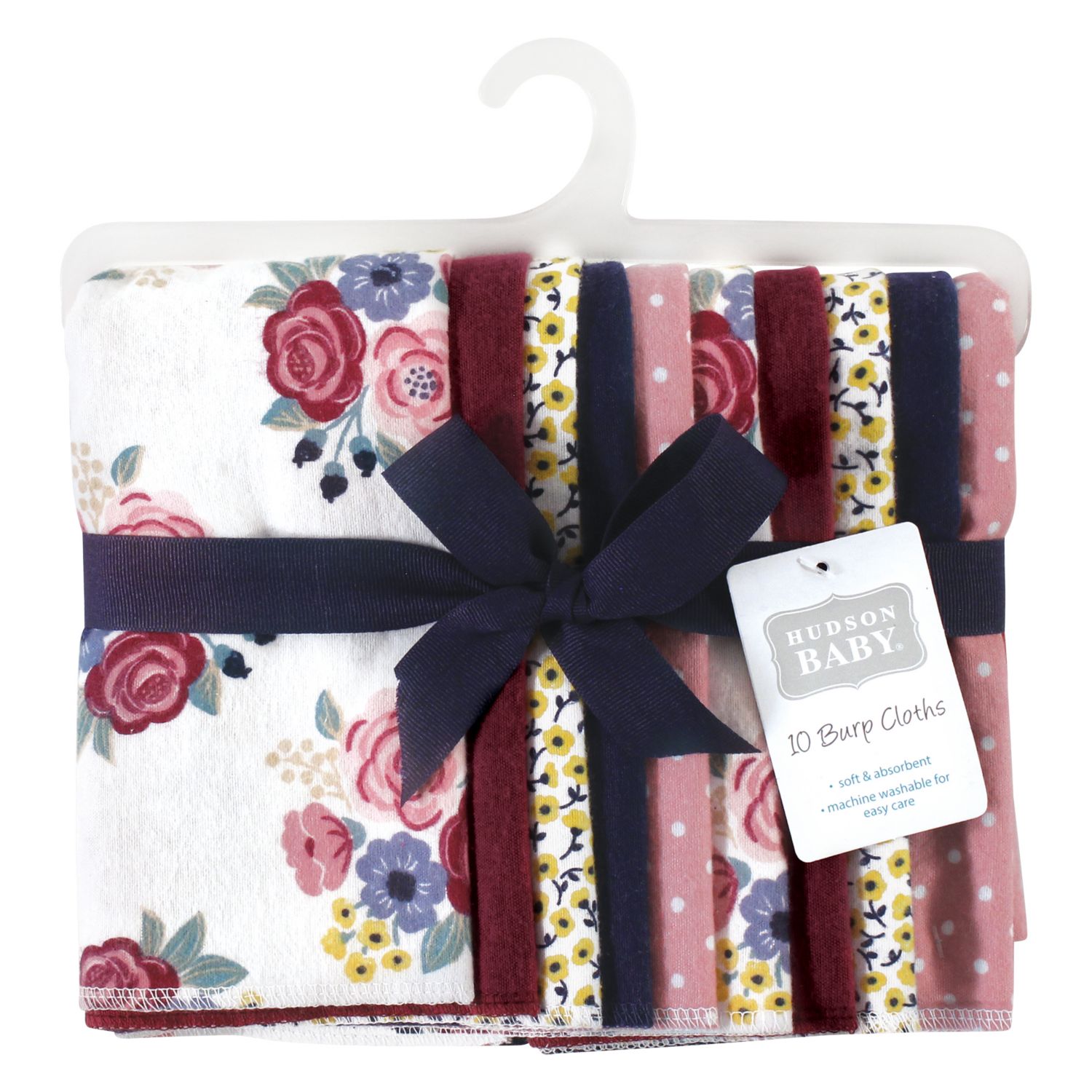 Girls 10Pk Flannel Burp Cloth (Cotton Poly)