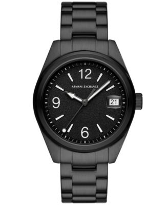 Men's Quartz Three-Hand Black Stainless Steel 42MM