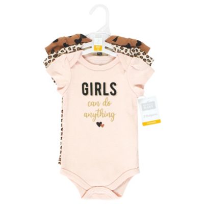 Baby Girls Hudson Comfortable All-Cotton Bodysuit 3Pk