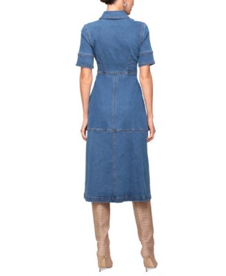 Women's Denim Midi Shirtdress