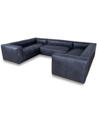 Amalfy 139" Leather 3-piece sectional