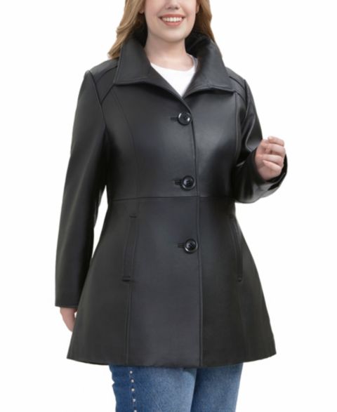 Женские куртки BGSD Plus Size Sarai Leather Coat