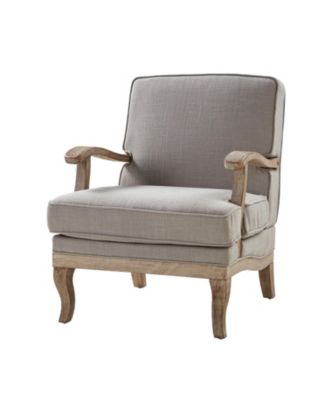 Rinaldo Wooden Upholstered Armchair with Wooden Legs