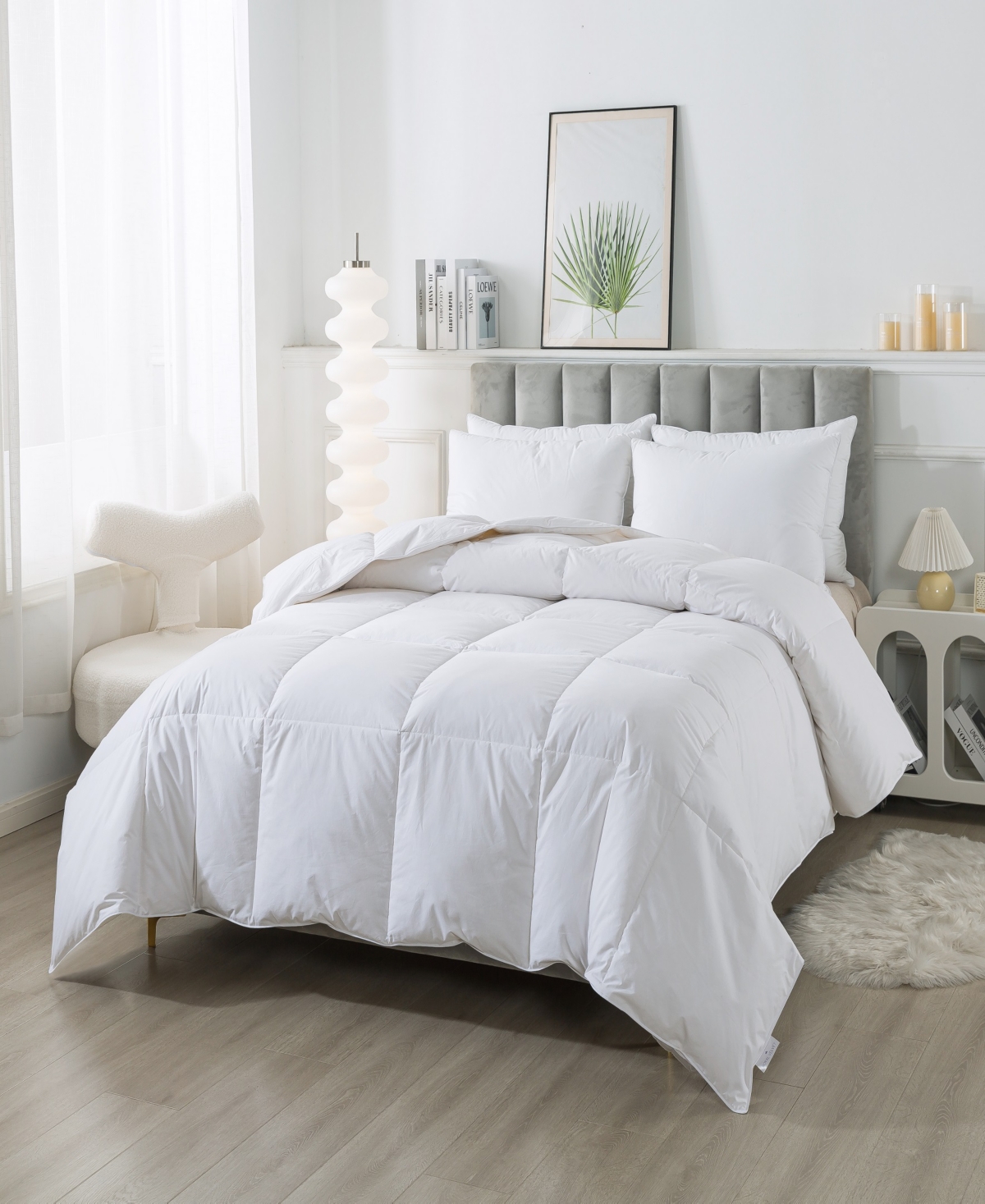 Royal Velvet Heavy Weight White Goose Nano Down and Feather Blend Comforter