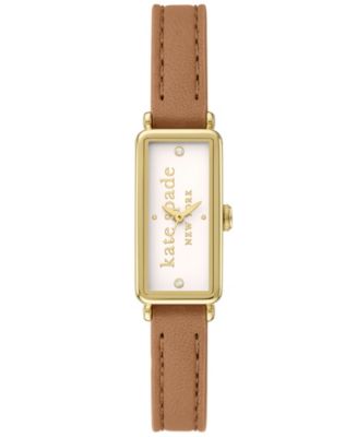 Kate Spade New York Women's Rosedale Brown Leather Watch 32mm - Macy's