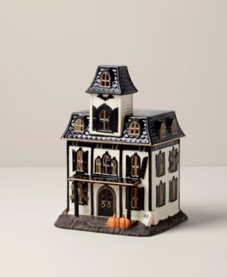 Classic Halloween Light-Up House Figurine