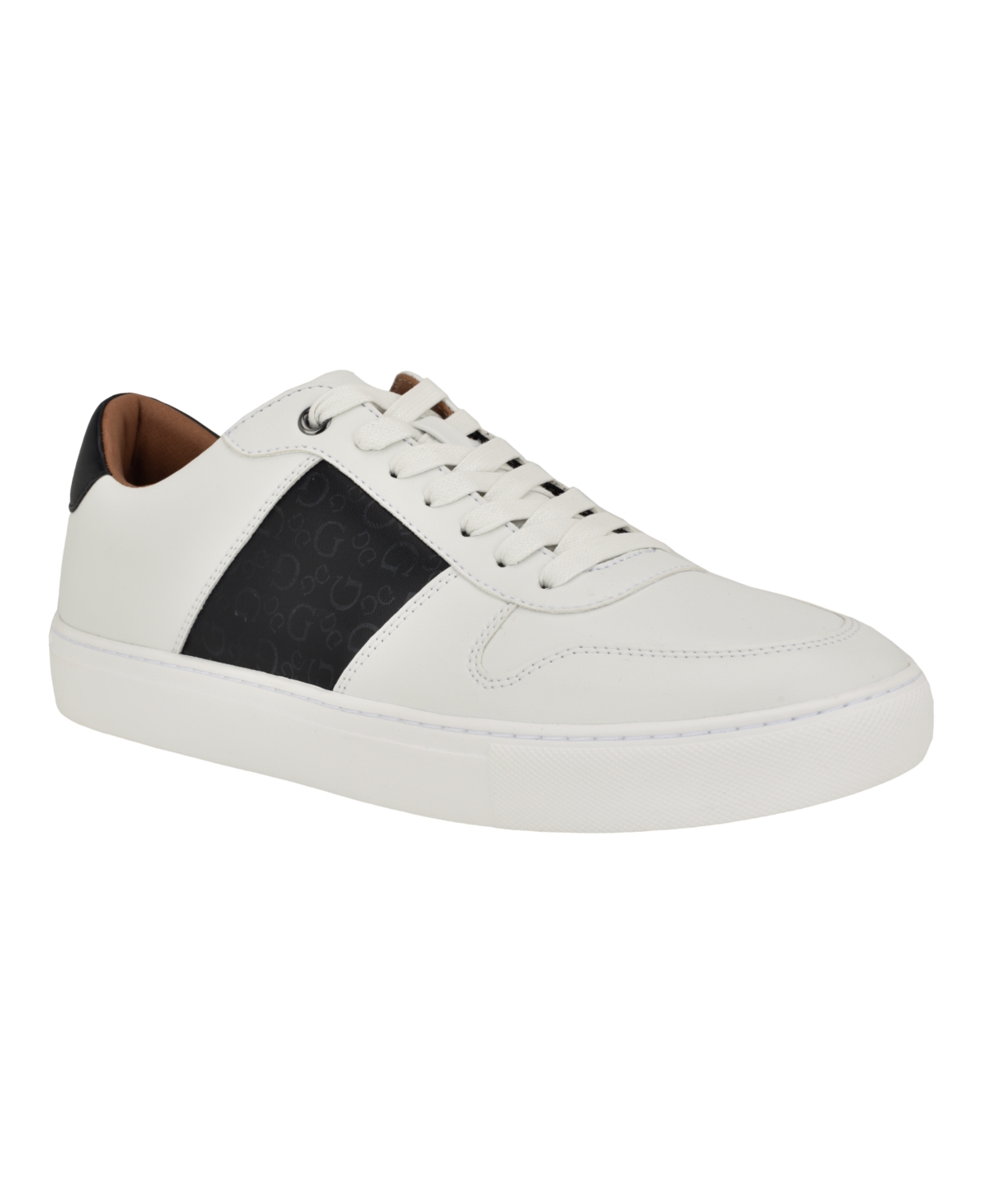 Men's Bleek Low Top Lace Up Fashion Sneakers - Off White/Black Logo Multi