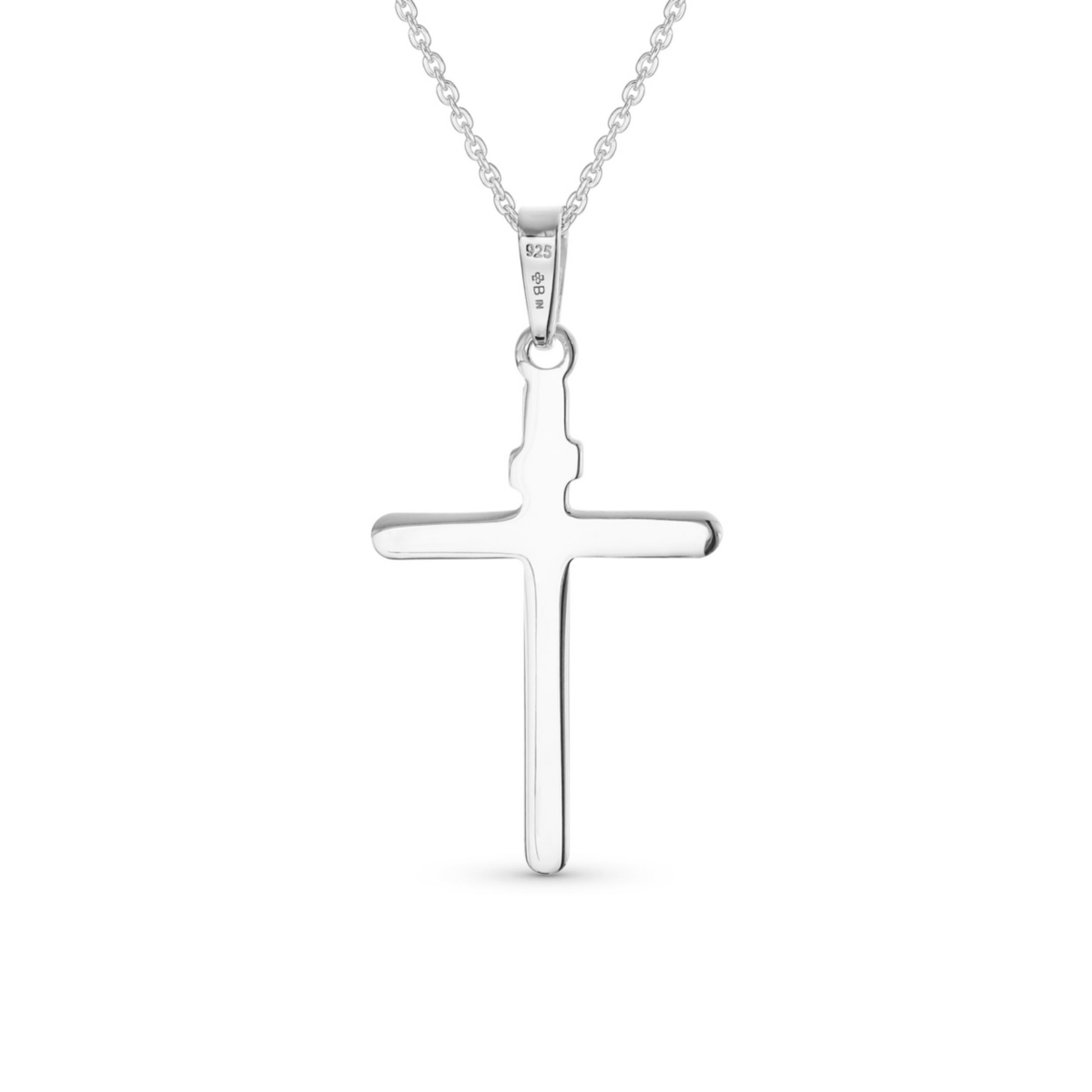 Bling Jewelry Simple Christian Catholic Religious Jewelry Medium Inri Jesus Crucifix Cross Necklace Pendant For Women Sterling18