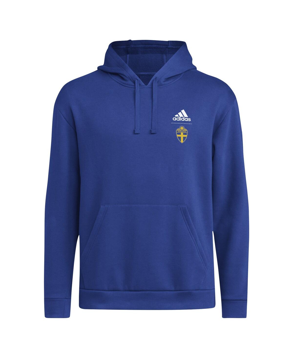 Adidas Men'sSweden National Team Crest Pullover Hoodie - Blue