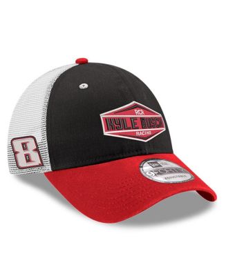 New Era Men's Black/Red Kyle Busch 9FORTY Side Patch Trucker Adjustable ...