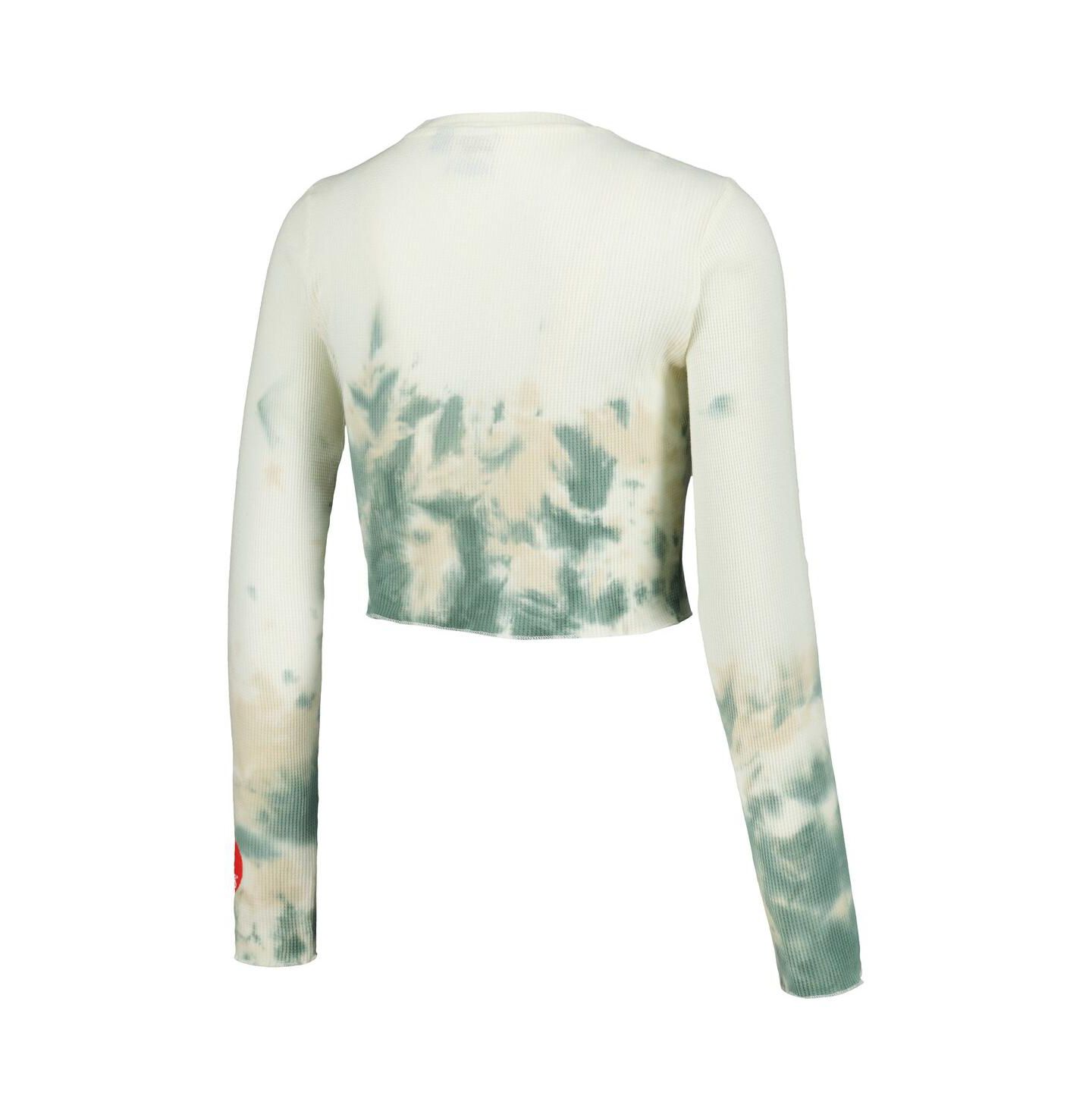 Футболка Mad Engine Natural Care Bears Line-Up Tie-Dye Cropped Long Sleeve — фото 2