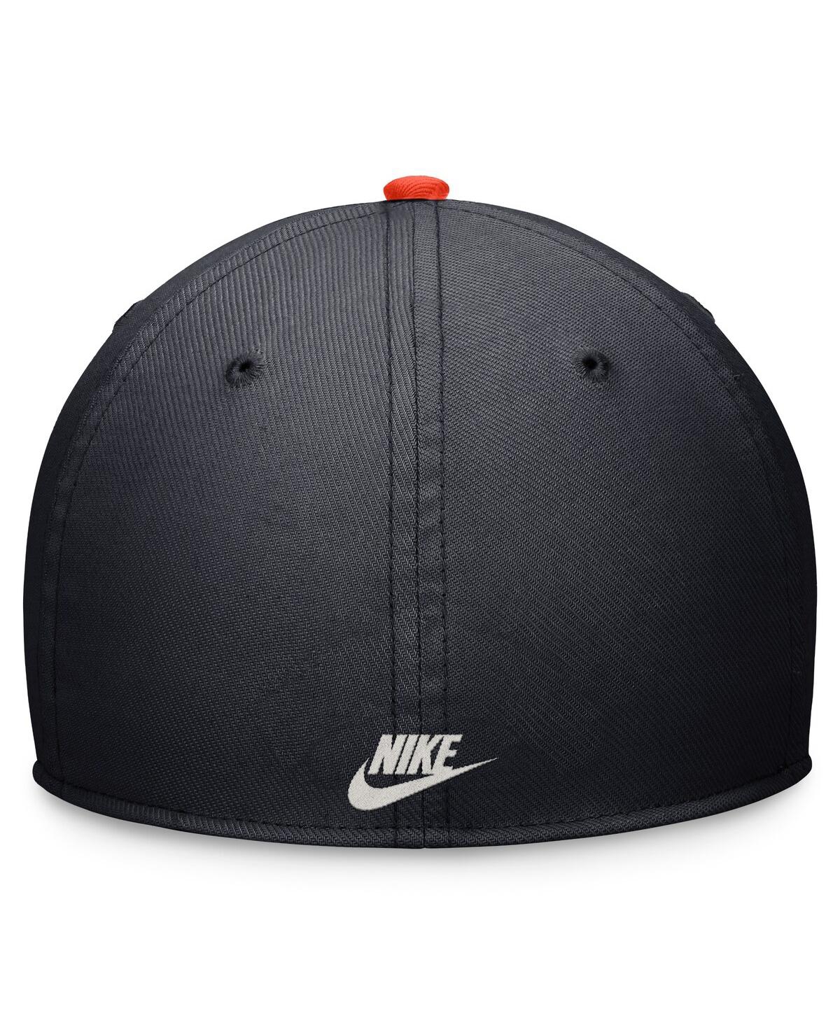 Nike Men'sOrange Houston Astros Cooperstown Collection Rewind SwooshFlex Performance Hat - Navy, Orange