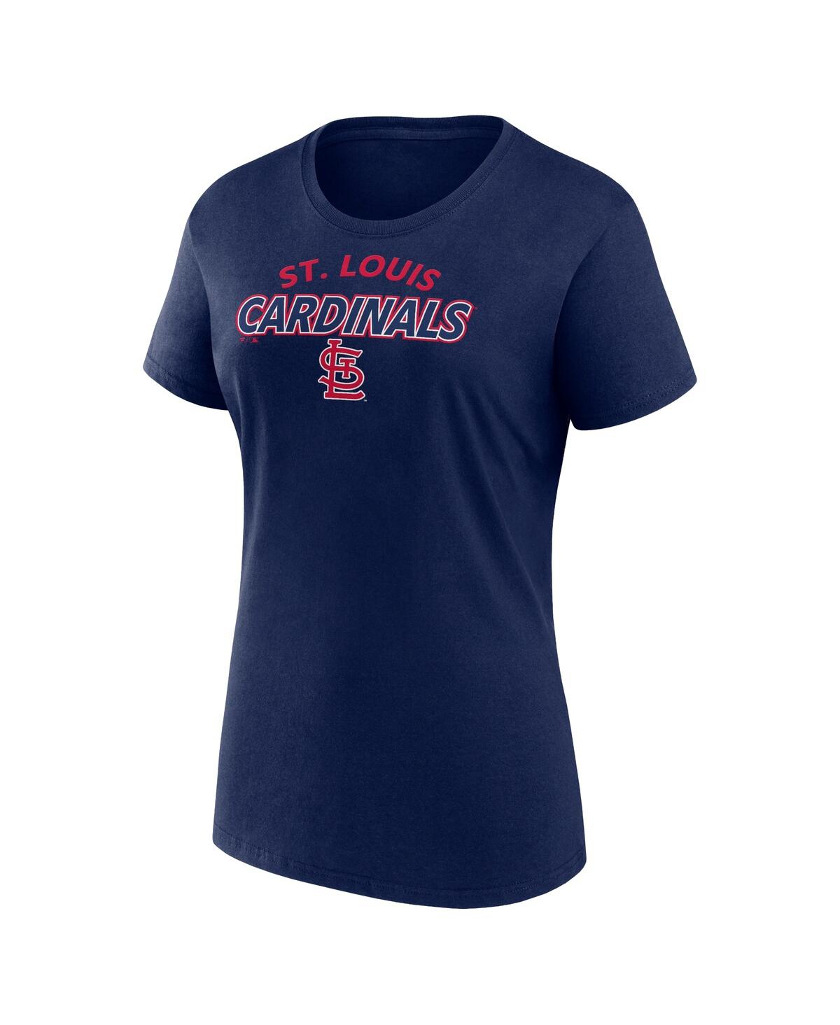 Fanatics Women's Red/navy St. Louis Cardinals Risk Combo Pack T-shirt In Navy,white