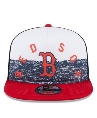 Men's White/Red Boston Red Sox Team Foam Front A-Frame Trucker 9FIFTY Snapback Hat