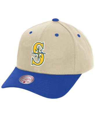 Mitchell & Ness Men's Cream Seattle Mariners Pro Crown Adjustable Hat ...