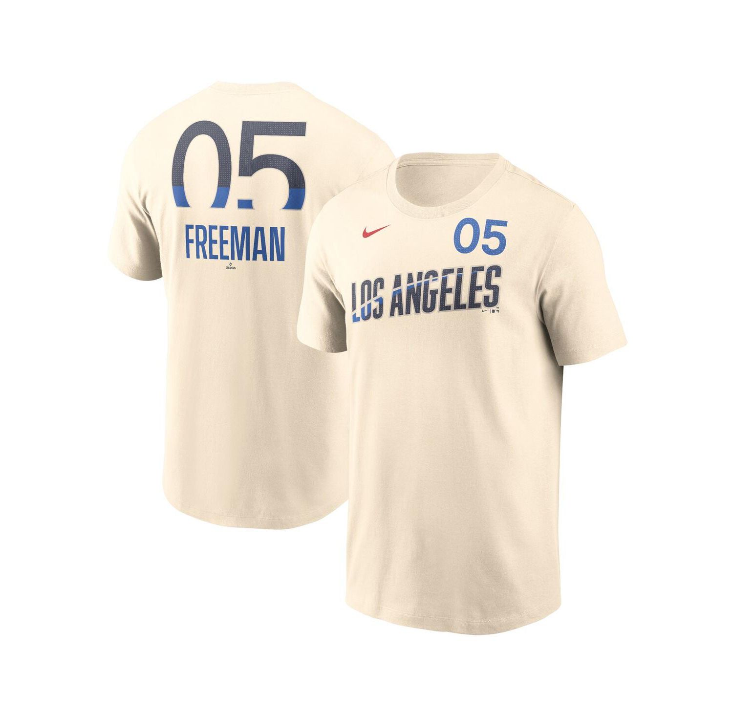 Men's Freddie Freeman Cream Los Angeles Dodgers 2024 City Connect Fuse Name & Number T-Shirt