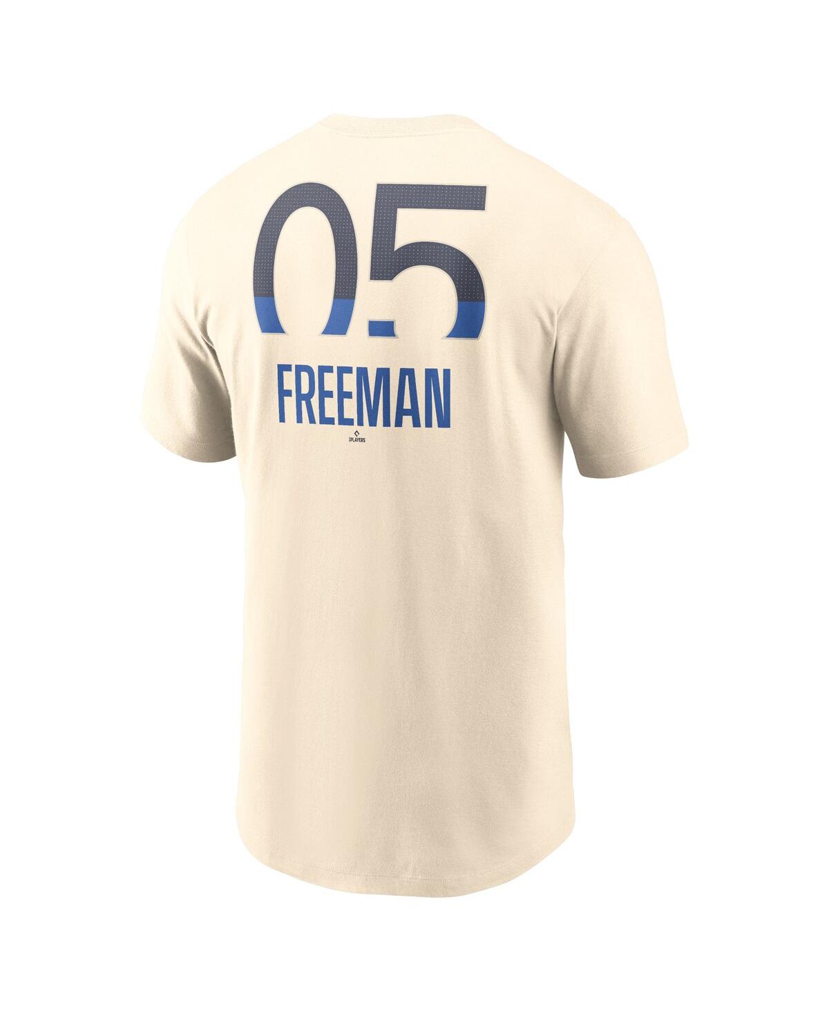 Nike Men's Freddie FreemanLos Angeles Dodgers 2024 City Connect Fuse Name Number T-Shirt - Cream