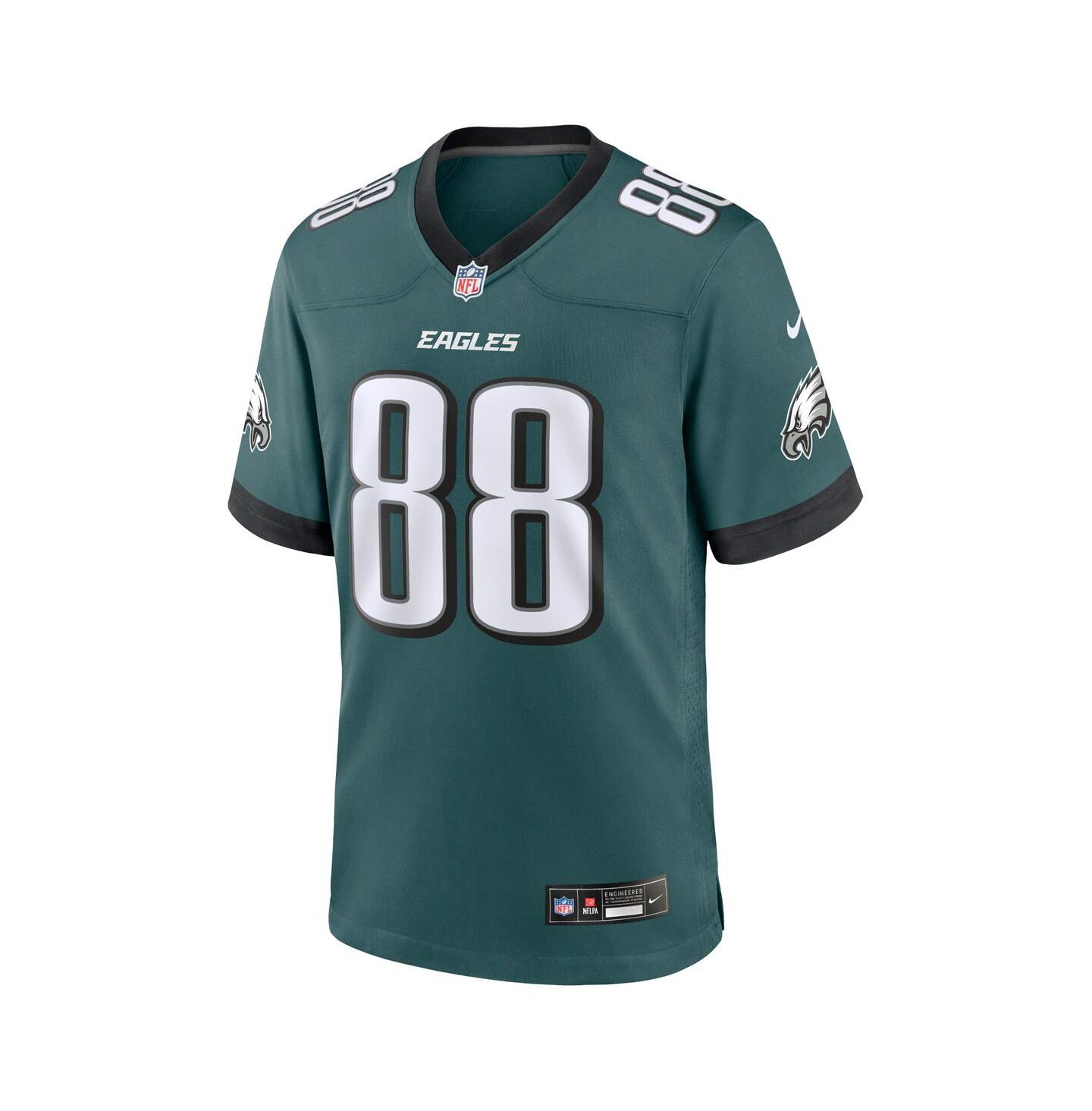 Мужской топ Fanatics Nike Dallas Goedert Midnight Green Philadelphia Eagles Team Game Jersey — фото 3