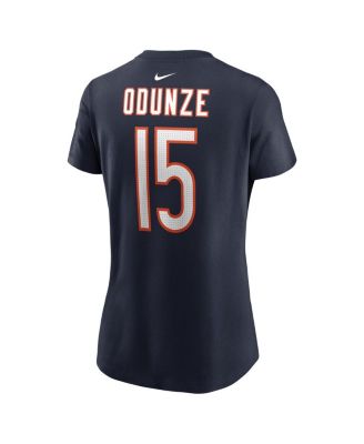 Women's Rome Odunze Navy Chicago Bears 2024 NFL Draft Name Number T-Shirt
