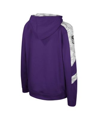 Big Boys and Girls Purple TCU Horned Frogs OHT Military Appreciation Cyclone Digital Camo&nbsp;Pullover Hoodie
