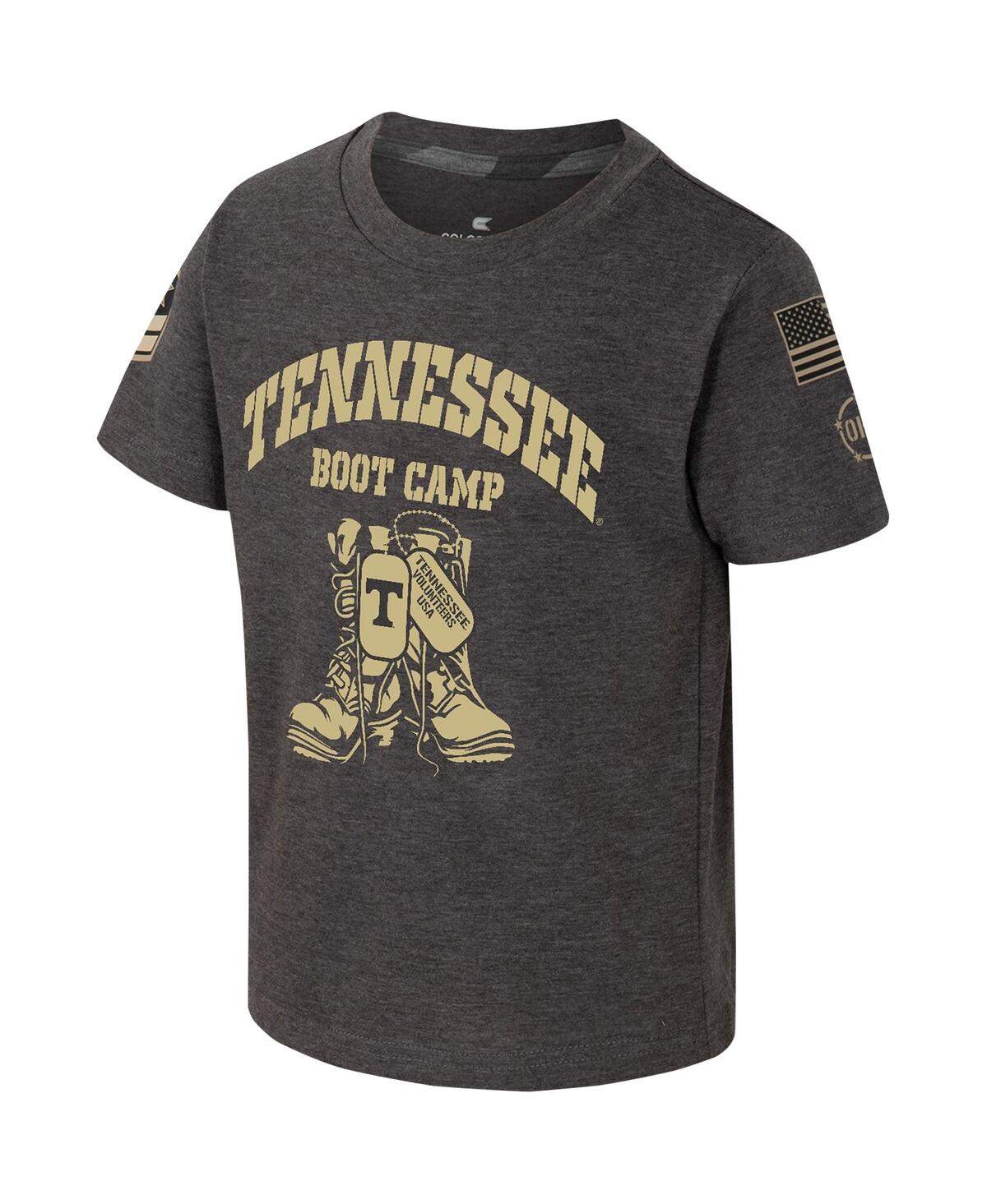 Colosseum Toddler Charcoal Tennessee Volunteers Oht Military Appreciation Boot Camp T-shirt In Charcoal