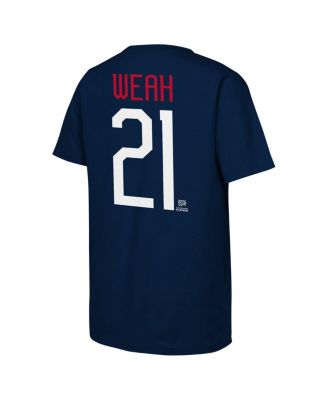 Outerstuff Men's Timothy  Weah Navy USMNT Name Number T-Shirt