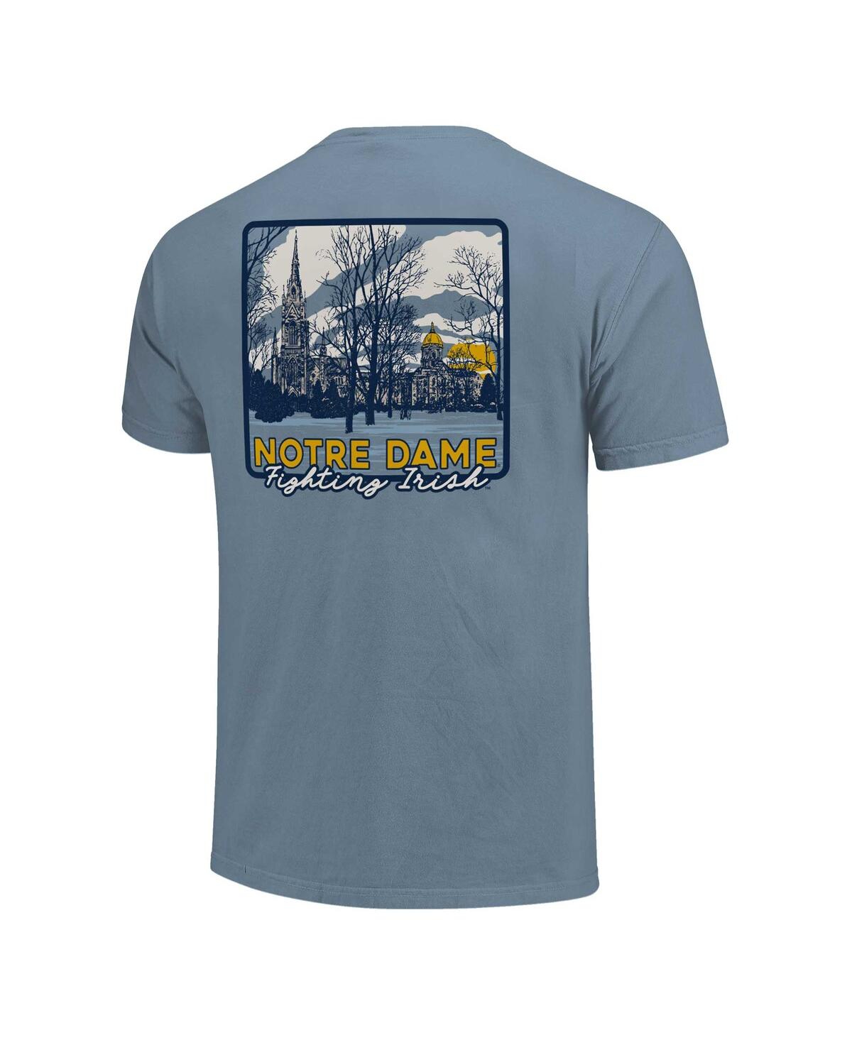 Image One Men's and Women'sNotre Dame Fighting Irish Hyper Local Campus River T-Shirt - Light Blue