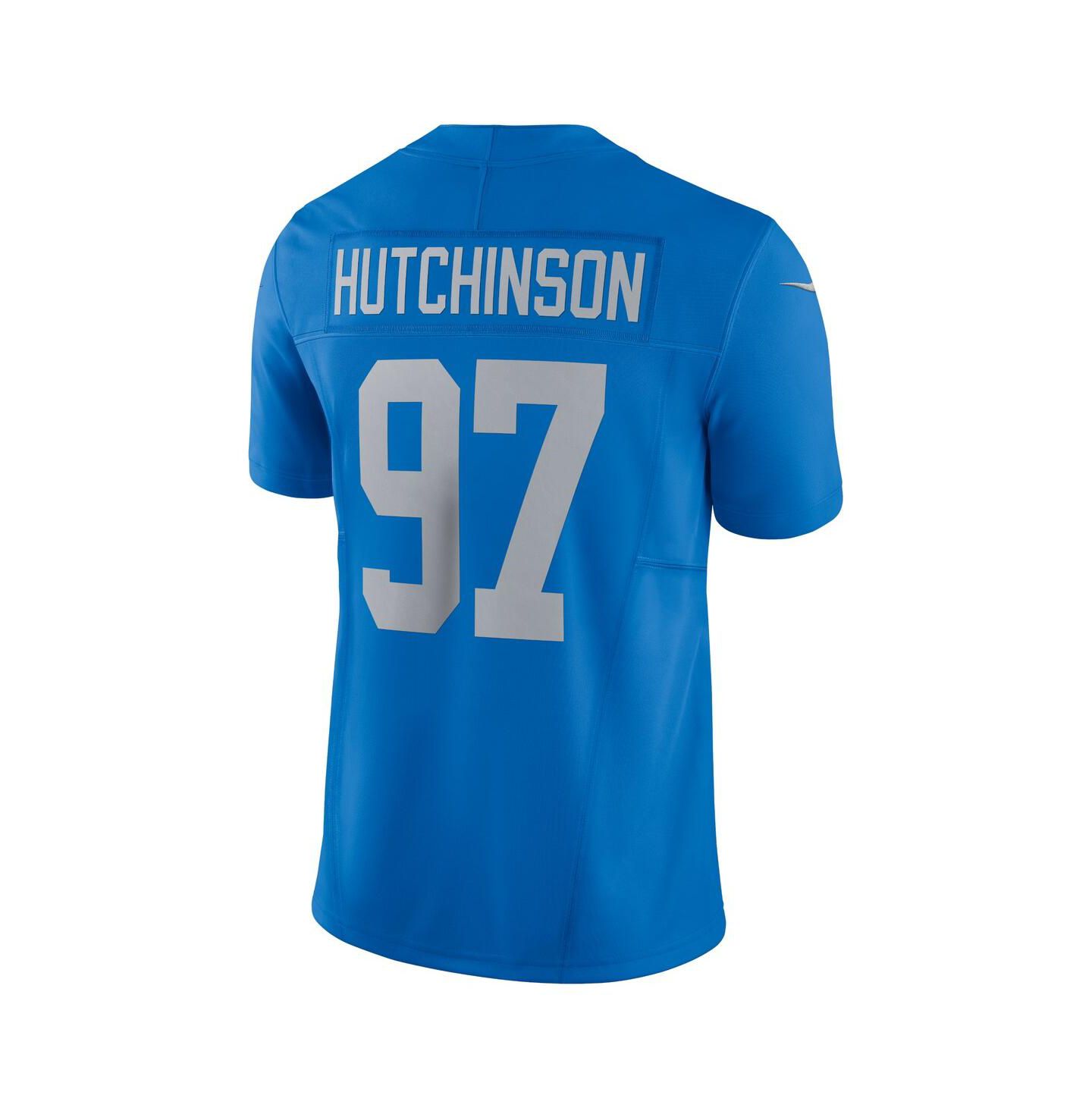Мужской топ Nike Aidan Hutchinson Detroit Lions Vapor F.U.S.E. Alternate Limited Jersey, цвет: Синий — фото 2