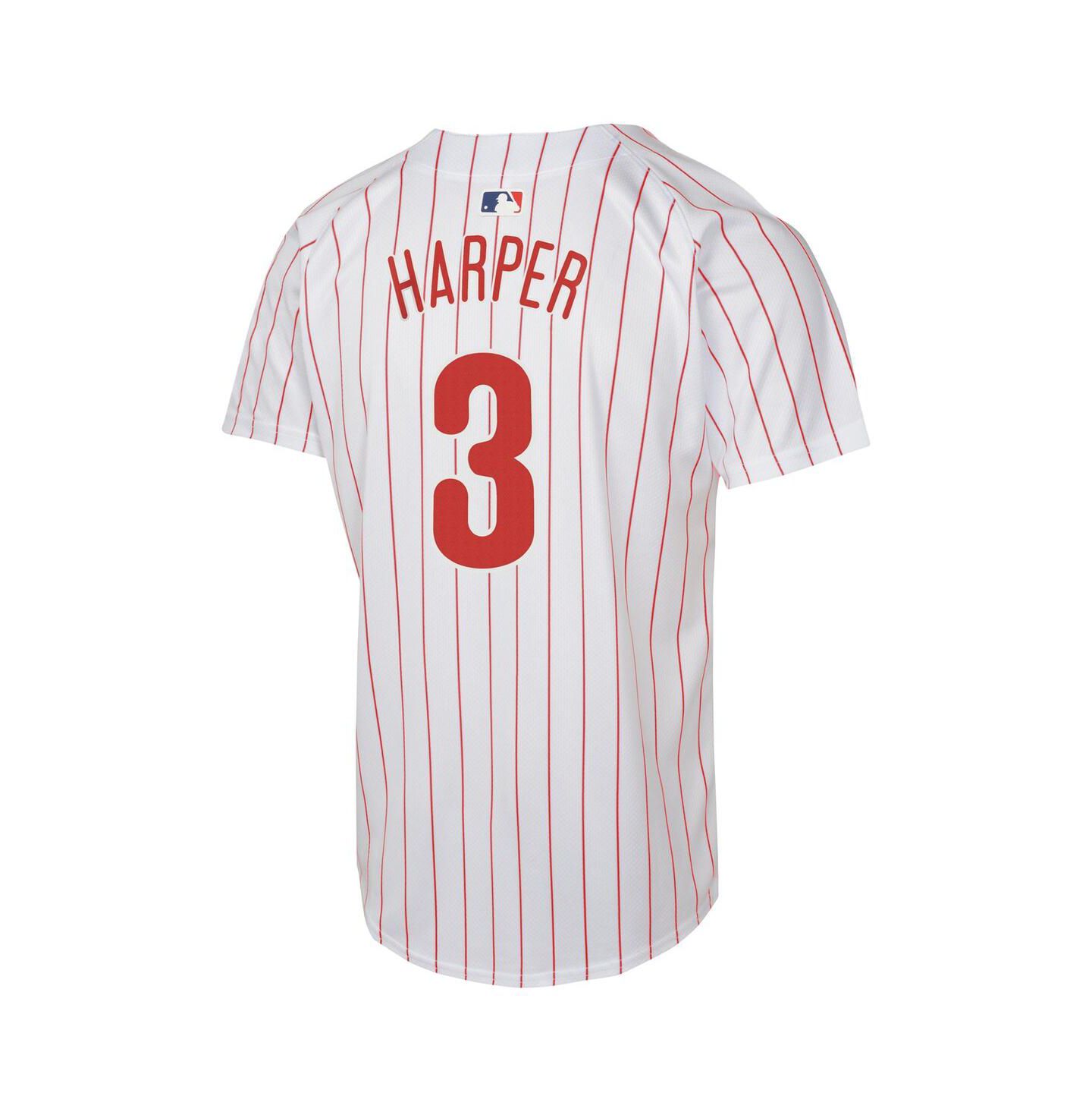 Детская домашняя игровая джерси Nike Bryce Harper Philadelphia Phillies, White — фото 3