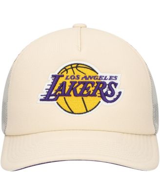 Men's Cream Los Angeles Lakers Trucker Adjustable Hat