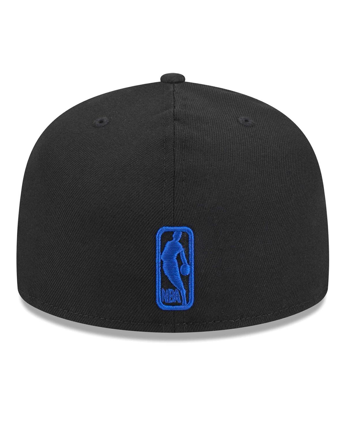 New Era Men's Black Golden State Warriors Coral Reef Visor 59fifty Fitted Hat In Black
