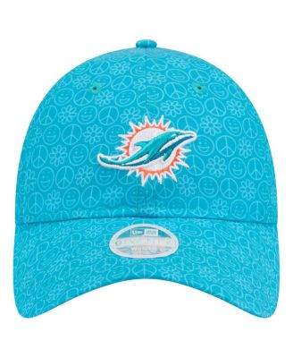 Women's Aqua Miami Dolphins Smiley 9TWENTY Adjustable Hat