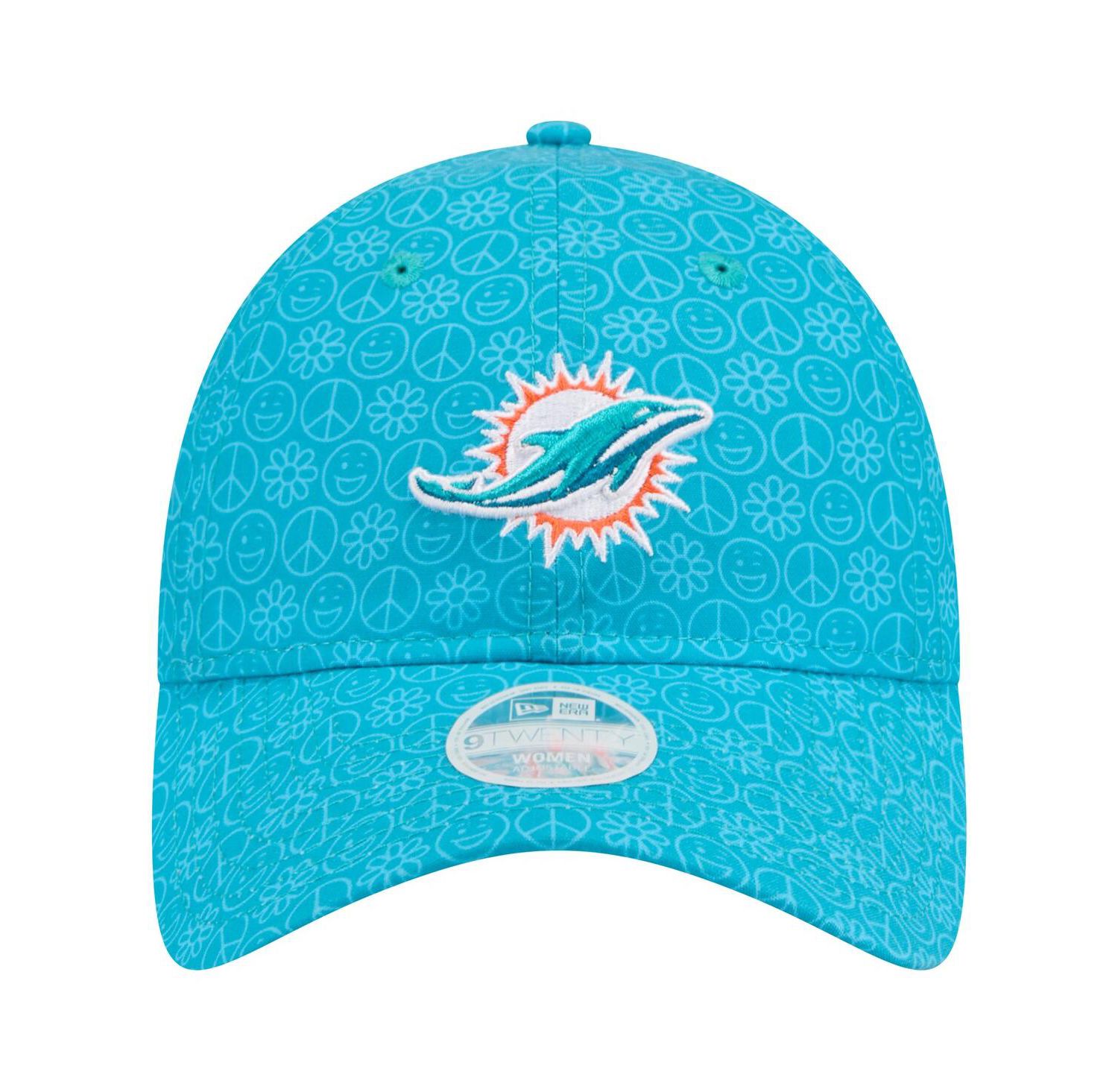 Women's Aqua Miami Dolphins Smiley 9TWENTY Adjustable Hat
