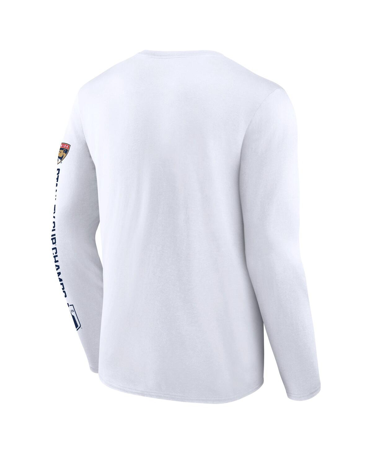 Fanatics Men'sFlorida Panthers 2024 Stanley Cup Champions Long Sleeve T-Shirt - White