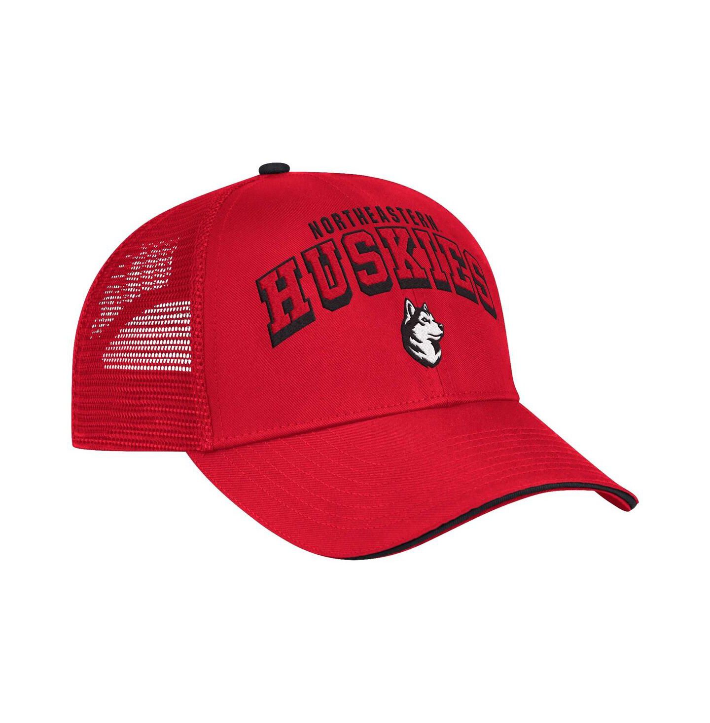 Мужская кепка Colosseum Red Northeastern Huskies Wyatt Primary Team Trucker Adjustable Hat — фото 3