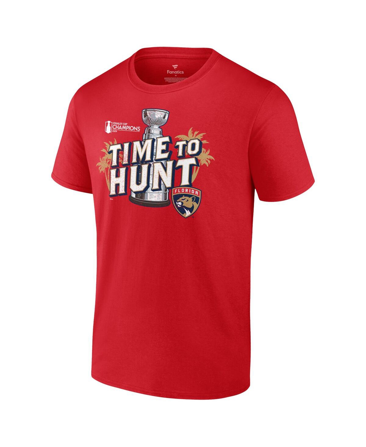 Fanatics Men'sFlorida Panthers 2024 Stanley Cup Champions Local Hometown T-Shirt - Red