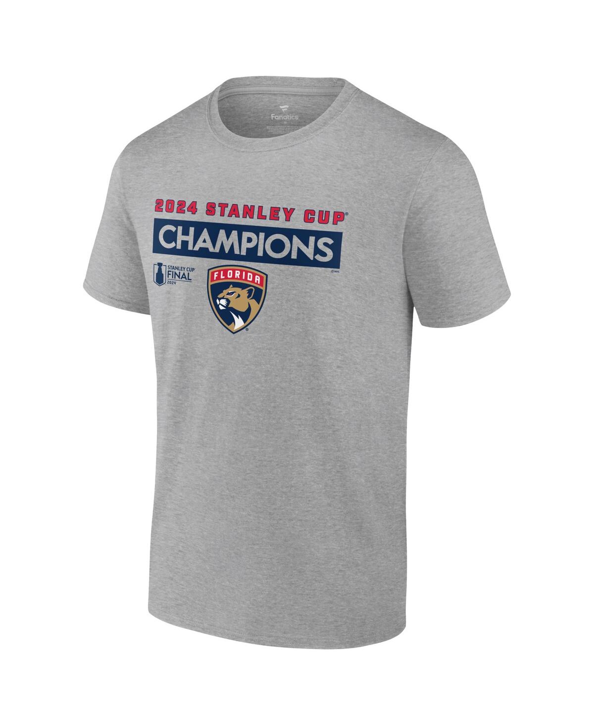 Fanatics Men'sFlorida Panthers 2024 Stanley Cup Champions Roster T-Shirt - Steel