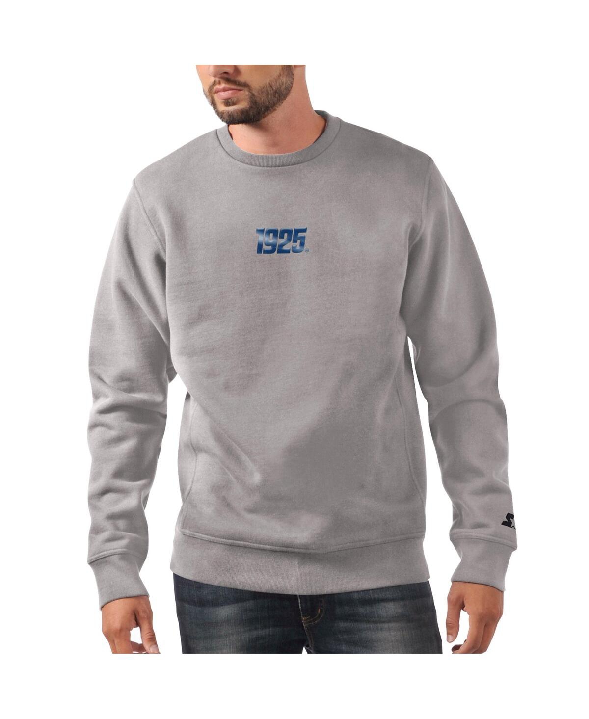 Men's Heather Gray New York Giants 1925 Collection Long Sleeve Pullover Sweatshirt - Heather Gray