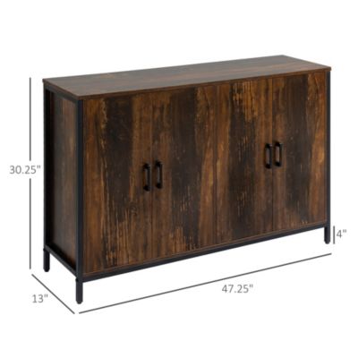 Industrial Sideboard Cabinet with Adjustable Shelves