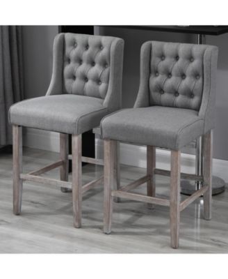 Dual 40" High Back Countertop Height Dining Stool Seat Accent Furniture Set