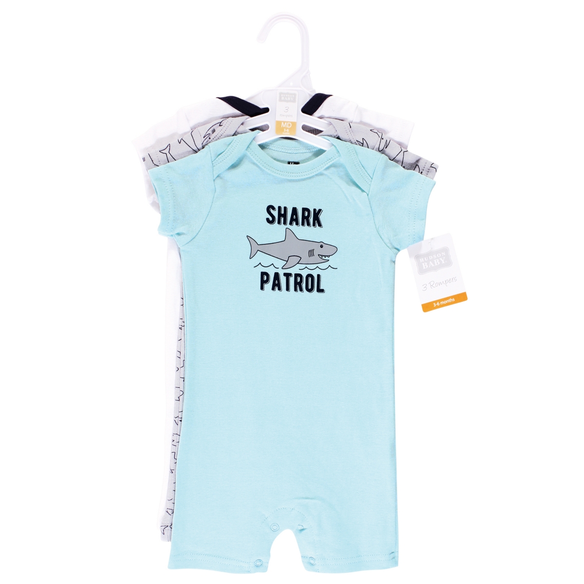Hudson Baby Boys 8-Piece Outfit Assortment Bodysuits and Rompers