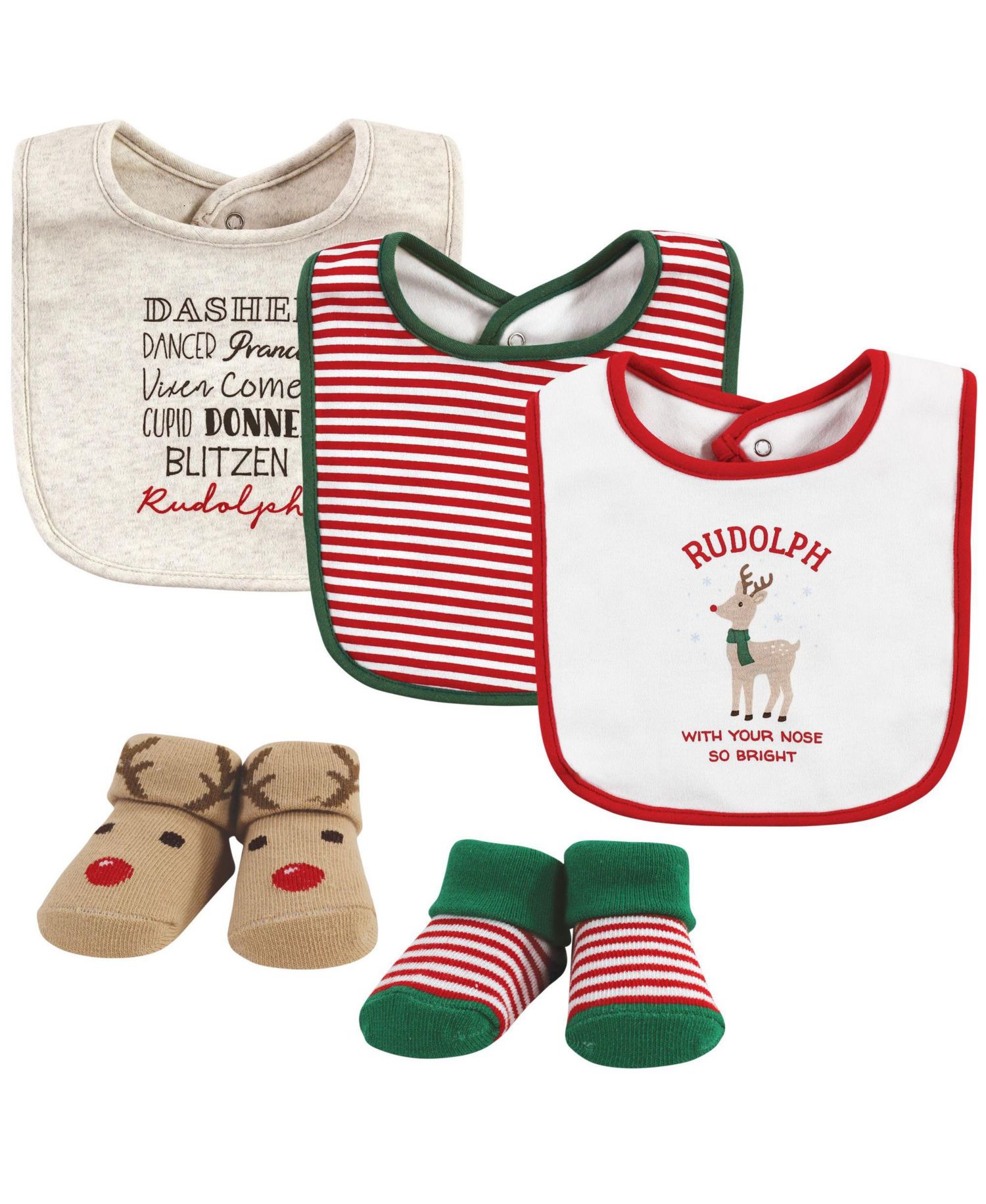 Baby Boys Hudson Unisex Cotton Bib and Sock Collection