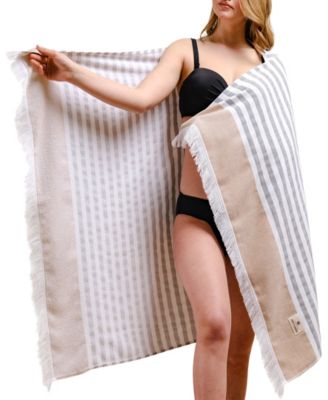 Peshtemal 100% Turkish Cotton 4-Pack Beach Towels, 35" x 60" 